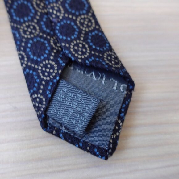 VALENTINO Oliver Neck Tie Mens Blue‎ Silk Italian Cravatta Necktie Classic ITALY - Picture 9 of 11